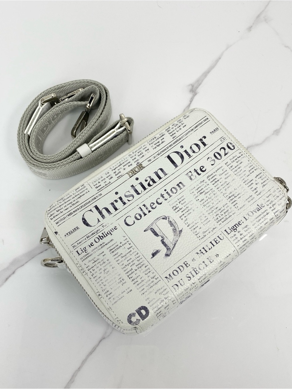 Christian Dior X Daniel Arsham Newspaper Messenger Bag